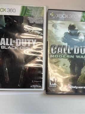 Call of Duty Black Ops & Call of Duty 4 Modern Warfare- Microsoft Xbox 360